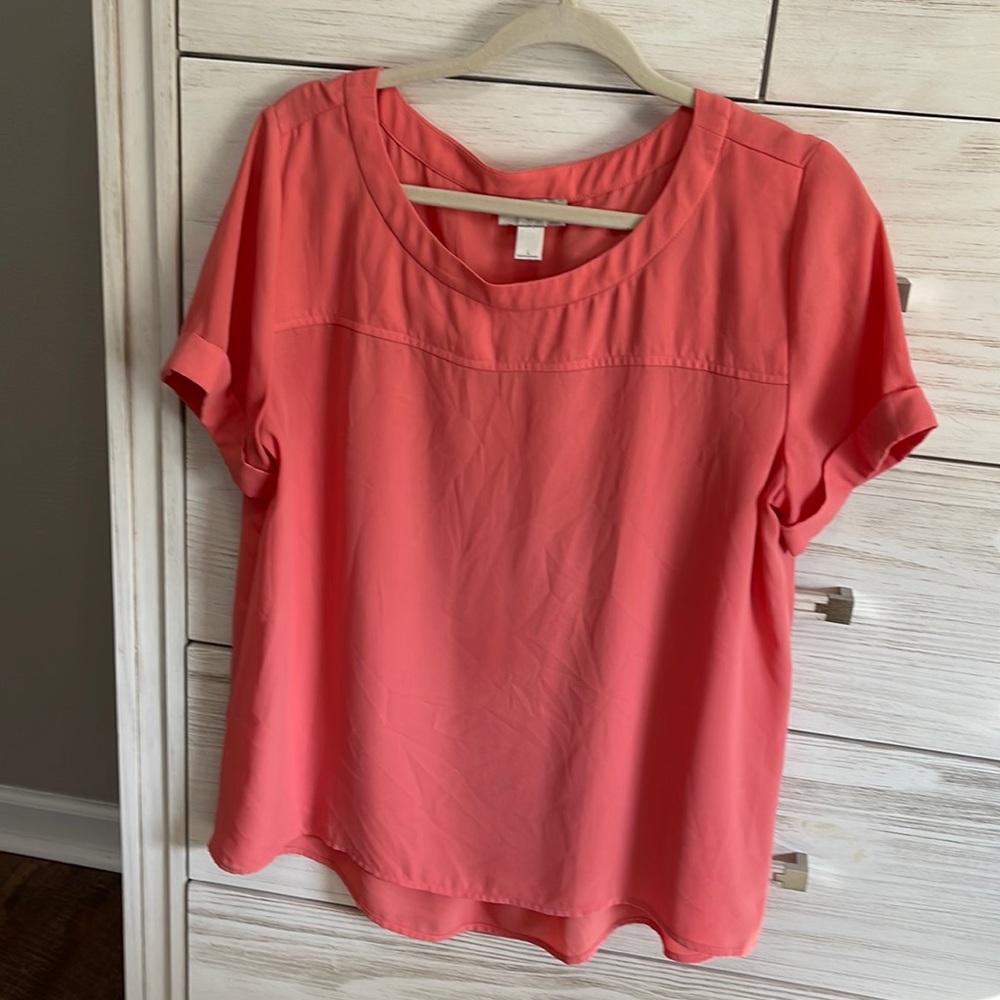 Coral blouse